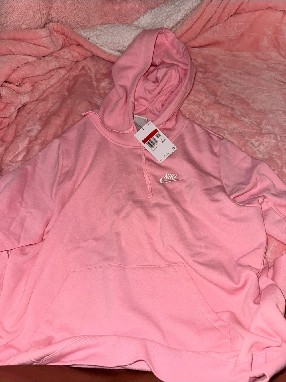 Nike Women's Pink Fleece Hoodie